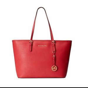 Micheal kors jet set saffiano medium tote bag